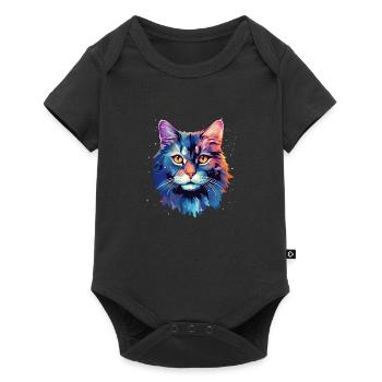 Beau chat pour les fans de chats, cadeau pour chat - Body à manches courtes Premium Bébé - noir - Devant