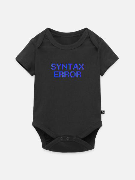 Syntaxfehler - Baby Premium Kurzarmbody - Schwarz