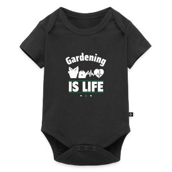 Gardening is life - Baby Premium short-sleeve bodysuit - black - Front