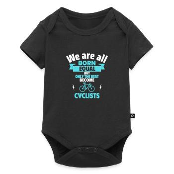 Vatertagsgeschenk – Nur die besten Radfahrer - Baby Premium Kurzarmbody - Schwarz - Vorne