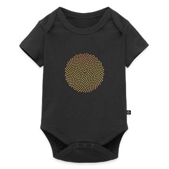 Fibonacci Spirale, Sonnenblume, Mathematik, Phi - Baby Premium Kurzarmbody - Schwarz - Vorne