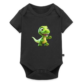 Tinysaure - Baby Premium short-sleeve bodysuit - black - Front