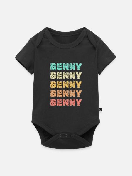 Vorname Benny - Baby Premium Kurzarmbody - Schwarz