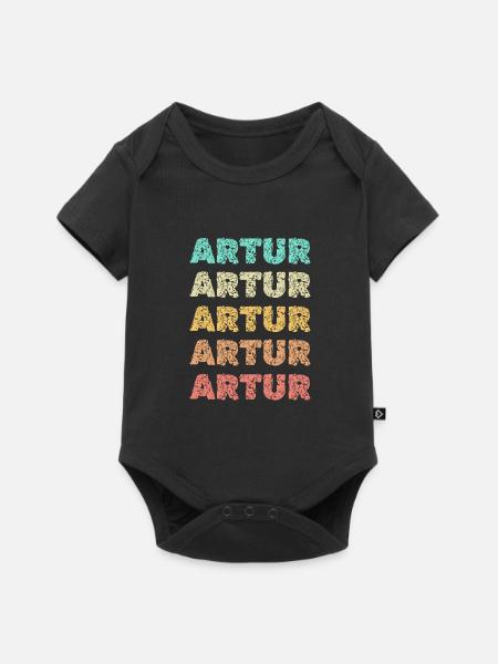 Artur Artur - Baby Premium Kurzarmbody - Schwarz