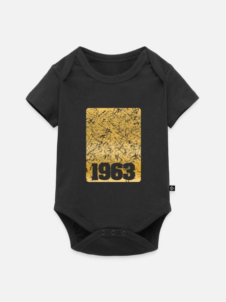 1963 - Baby Premium Kurzarmbody - Schwarz