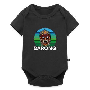 Barong Bali Tiermaskentanz Mythischer Löwe - Baby Premium Kurzarmbody - Schwarz - Vorne