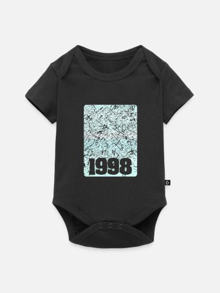 Zahl 1998 - Baby Premium Kurzarmbody - Schwarz