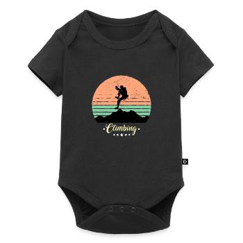 Escalade de bloc Vintage Retro Sunset - Body à manches courtes Premium Bébé - noir - Devant
