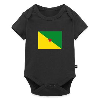 Flag of French Guiana (gf) - Baby Premium short-sleeve bodysuit - black - Front