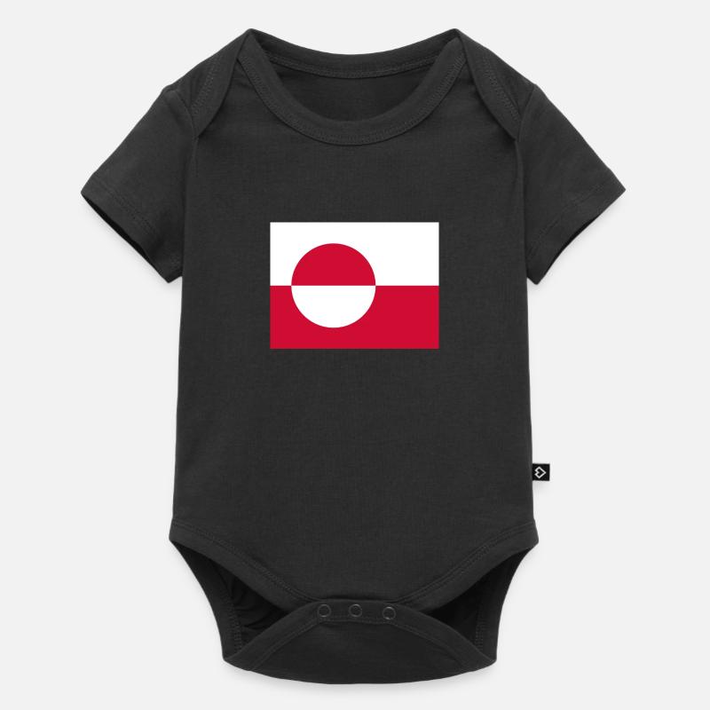 Drapeau du Groenland (gl) - Body à manches courtes Premium Bébé - noir