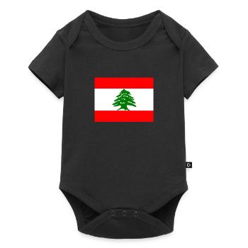 Flag of Lebanon (lb) - Baby Premium short-sleeve bodysuit - black - Front