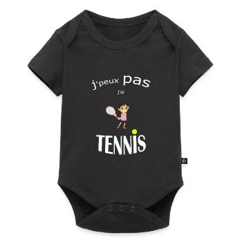 OBV - J’peux pas j’ai TENNIS #4 Edition limitée - Body à manches courtes Premium Bébé - noir - Devant