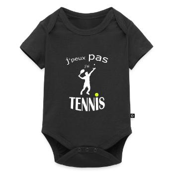 OBV - J’peux pas j’ai TENNIS #3 Edition limitée - Body à manches courtes Premium Bébé - noir - Devant