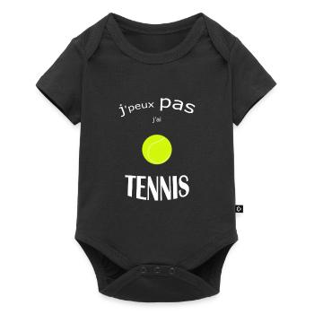 OBV - J’peux pas j’ai TENNIS #1 Edition limitée - Body à manches courtes Premium Bébé - noir - Devant