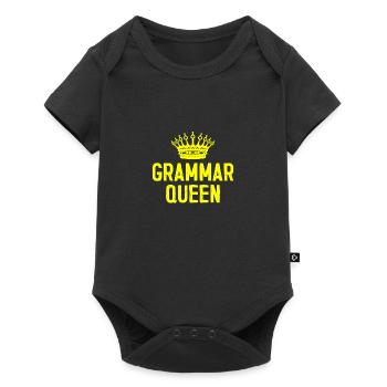 Grammar queen gift teacher school professor - Baby Premium short-sleeve bodysuit - black - Front