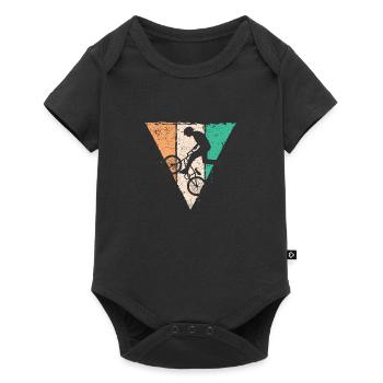 BMX BICYCLE VELO JUMP BIKER CYCLING STYLE MOTIFS - Baby Premium short-sleeve bodysuit - black - Front