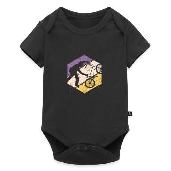 BMX BICYCLE BICYCLE JUMP BIKER CYCLING STYLE MOTIF - Baby Premium short-sleeve bodysuit - black - Front