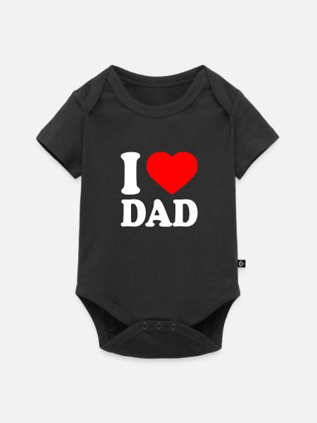 I love dad - Baby Premium Kurzarmbody - Schwarz