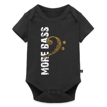 Plus basse - clé de basse - Body à manches courtes Premium Bébé - noir - Devant