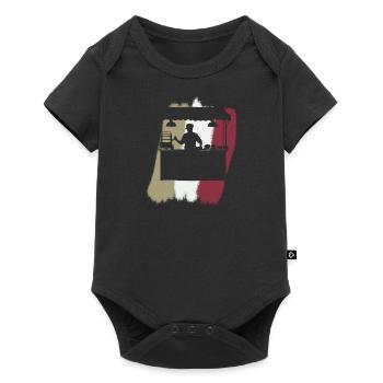Imbisswagen Burger Mahlzeit - Baby Premium Kurzarmbody - Schwarz - Vorne