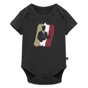 Gericht Anwalt Versicherung - Baby Premium Kurzarmbody - Schwarz - Vorne