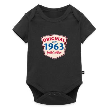 1963 Blechschild - limeted edition - Vintage - Baby Premium Kurzarmbody - Schwarz - Vorne