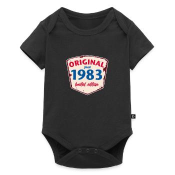 1983 Blechschild - limeted edition - Vintage - Baby Premium Kurzarmbody - Schwarz - Vorne