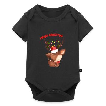 Christmas - Merry Christmas - Roe deer - Baby Premium short-sleeve bodysuit - black - Front