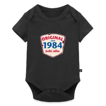 1984 Blechschild - limeted edition - Vintage - Baby Premium Kurzarmbody - Schwarz - Vorne