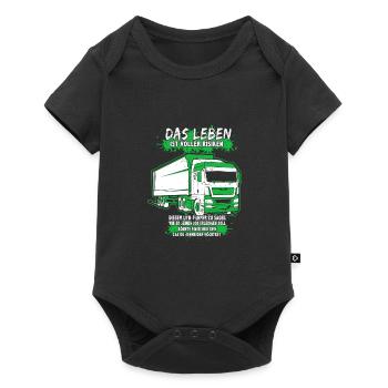 LKW-Fahrer Trucker Fernfahrer Brummi Fahrer - Baby Premium Kurzarmbody - Schwarz - Vorne