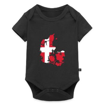 Danemark drapeau drapeau - Body à manches courtes Premium Bébé - noir - Devant