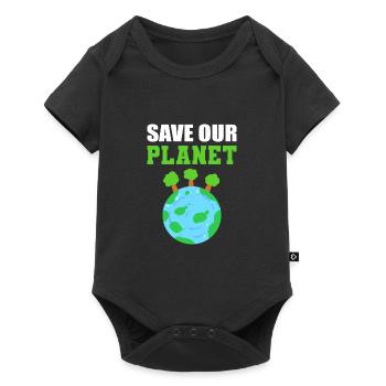 Sauvez notre planète Poison écologiste - Body à manches courtes Premium Bébé - noir - Devant