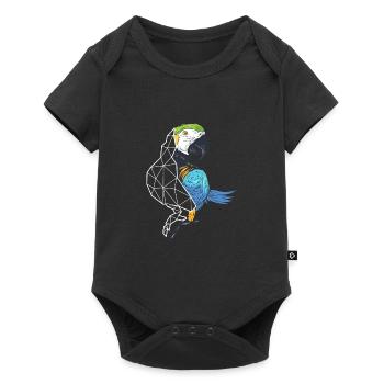 Roue Perroquet Ornithologie Cadeau - Body à manches courtes Premium Bébé - noir - Devant