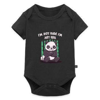 I'm not rude I'm real sarcastic - Baby Premium short-sleeve bodysuit - black - Front