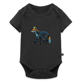 Fox Fox Motif Animals Gift Art Animal Motif - Baby Premium short-sleeve bodysuit - black - Front