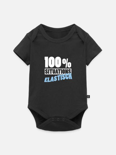 100% Situationselastisch - Partyspruch - Baby Premium Kurzarmbody - Schwarz