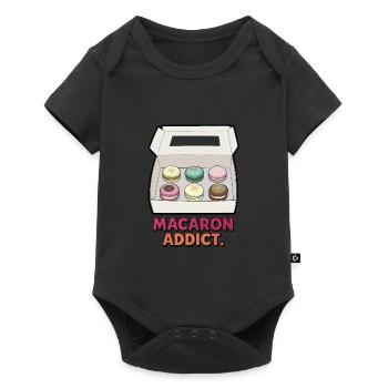 La vie est meilleure avec les macarons – Sweet Treat - Body à manches courtes Premium Bébé - noir - Devant