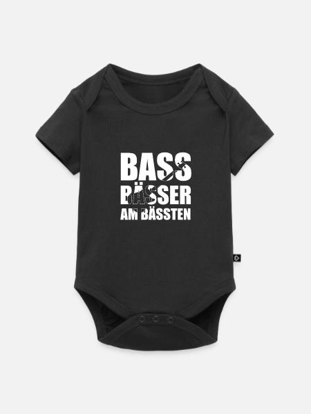 Bass Player Gift BASS BÄSSER AM BÄSSTEN Bassist - Baby Premium Kurzarmbody - Schwarz