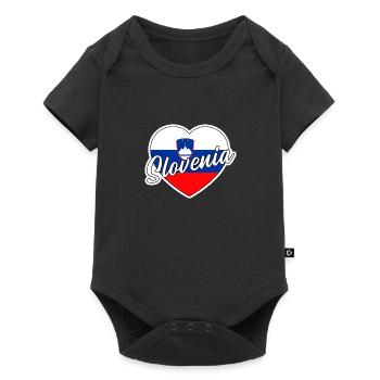 Slowenien - Baby Premium Kurzarmbody - Schwarz - Vorne