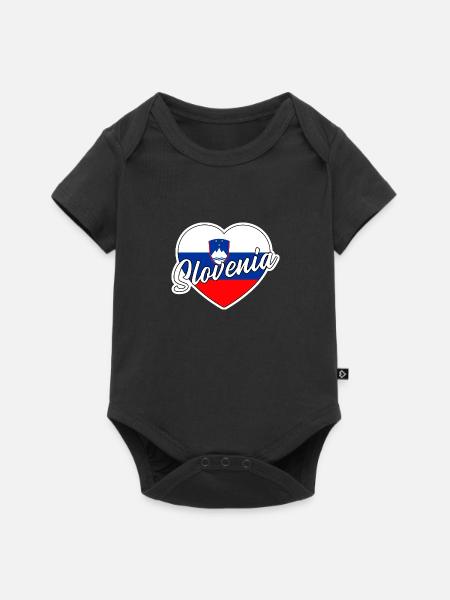 Slowenien - Baby Premium Kurzarmbody - Schwarz