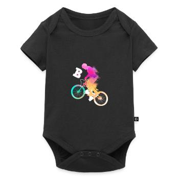 BMX / Bmx Bike / Vélo / Cadeau / Cyclist - Body à manches courtes Premium Bébé - noir - Devant
