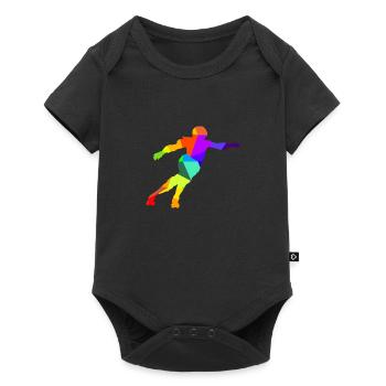 Roller Derby Inline Skates Rainbow Colors Polygon - Baby Premium short-sleeve bodysuit - black - Front