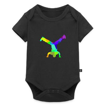 Breakdance Rainbow Colors Polygon Sport - Baby Premium short-sleeve bodysuit - black - Front
