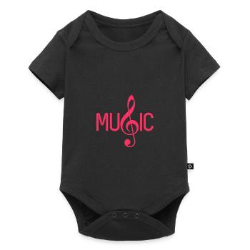 Musique ... Musique - Body à manches courtes Premium Bébé - noir - Devant