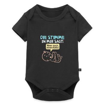 Pregnancy | Baby belly gift - Baby Premium short-sleeve bodysuit - black - Front