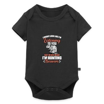 I Might Look Like I'm Listening To You Funny - Baby Premium short-sleeve bodysuit - black - Front