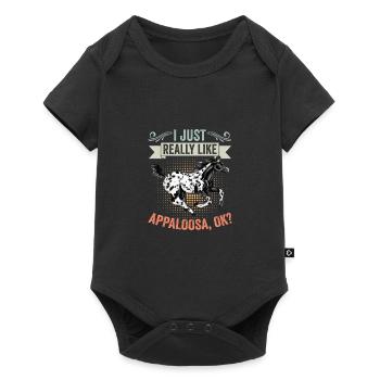 J’aime vraiment le cheval Retro Appaloosa et - Body à manches courtes Premium Bébé - noir - Devant