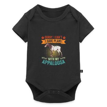 Vintage Sorry I Can't I Have Plans With My - Baby Premium Kurzarmbody - Schwarz - Vorne