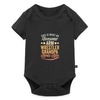 Bras de fer vintage grand-père pour un bras de fer - Body à manches courtes Premium Bébé - noir - Devant
