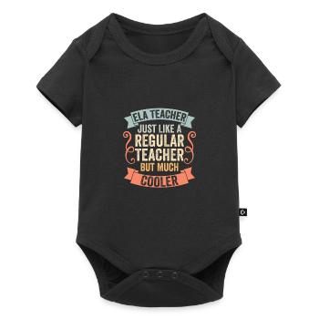 Vintage ELA Teacher Just Like A Regular Teacher - Baby Premium Kurzarmbody - Schwarz - Vorne